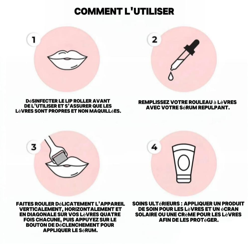 LIP Roller - Repulpeur de Lèvres par Microneedling + Sérum GRATUIT