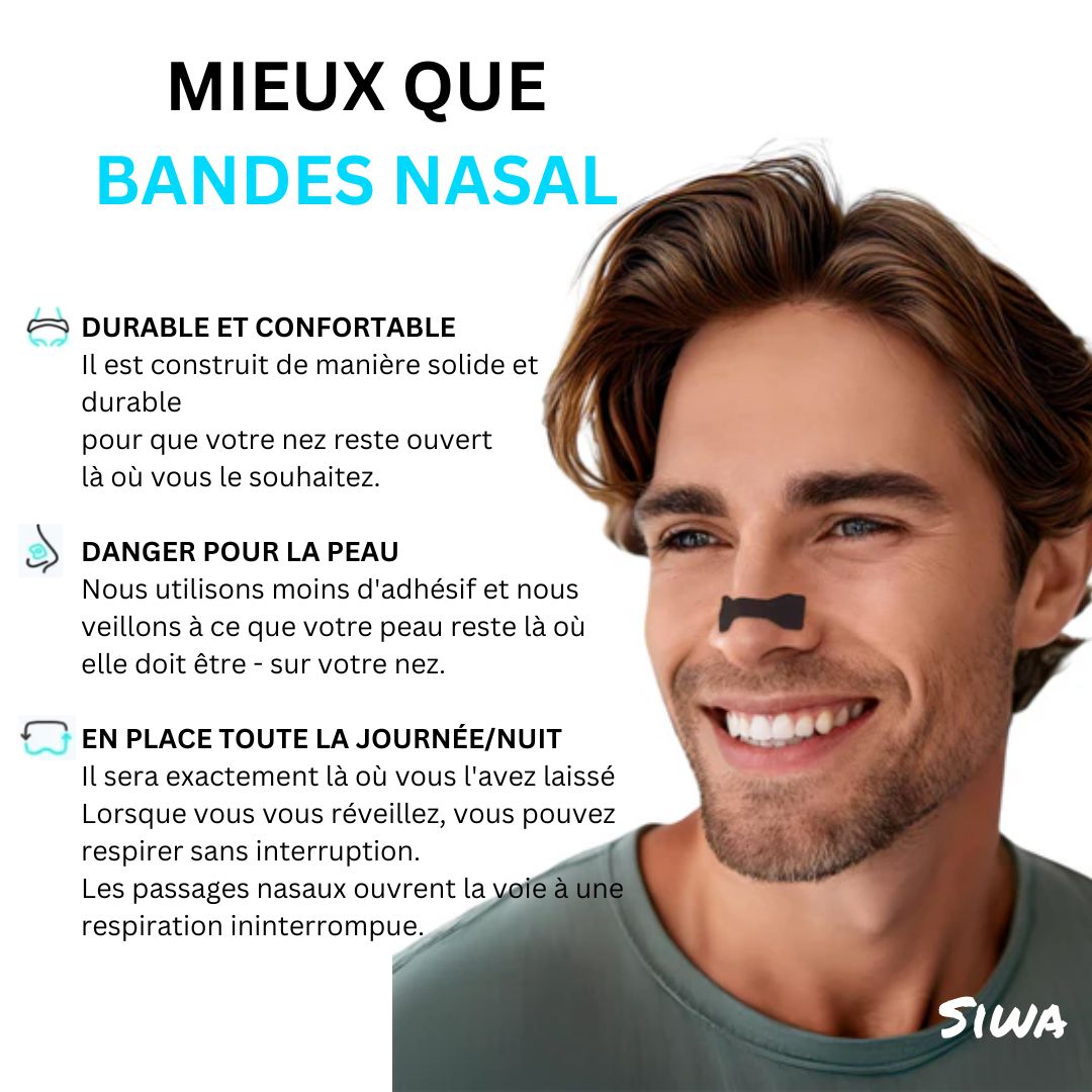 SiwaAir- Bandeaux nasaux magnétiques pour une respiration optimale