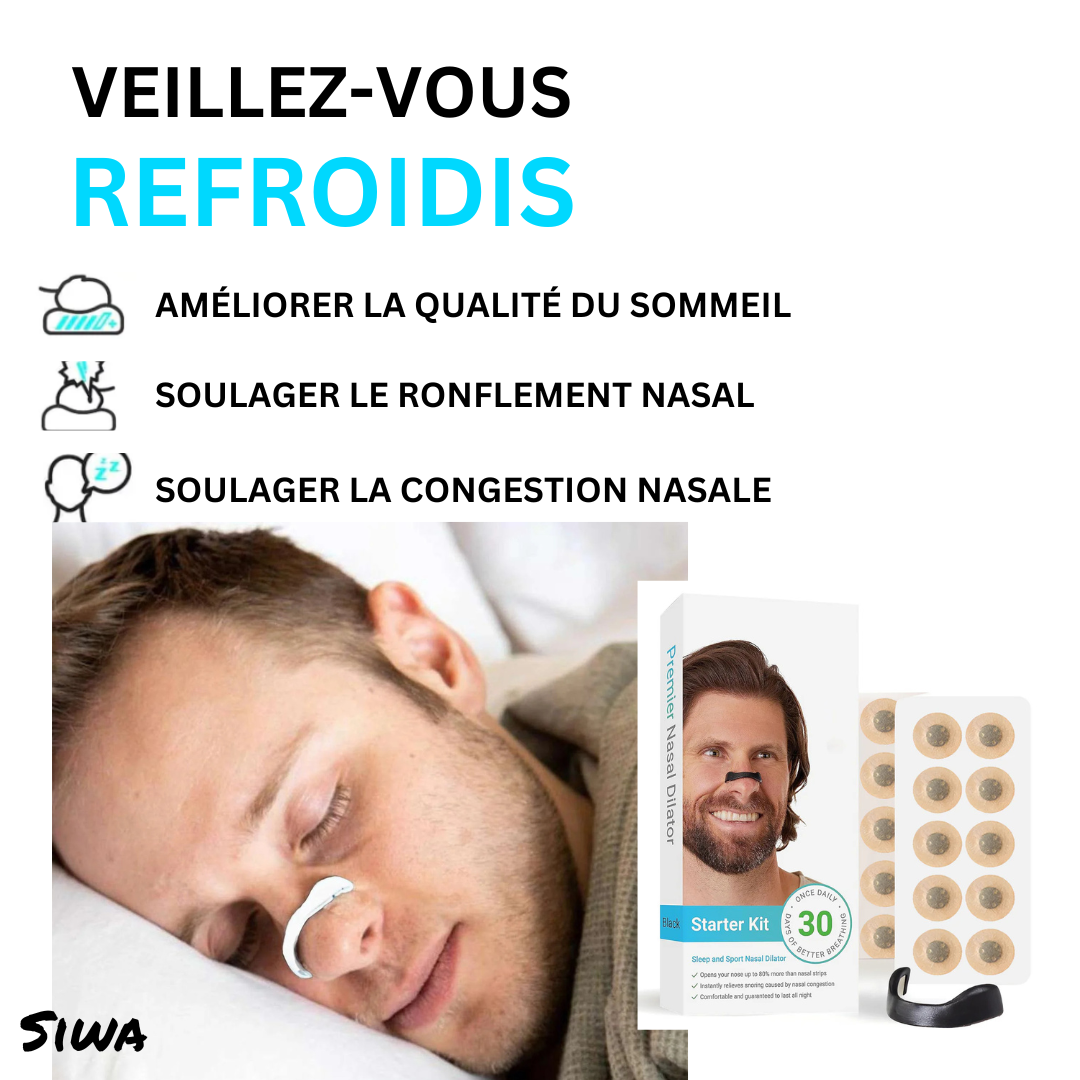 SiwaAir- Bandeaux nasaux magnétiques pour une respiration optimale